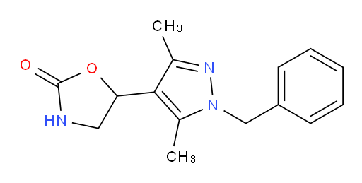 5-(1-benzyl-3,5-dimethyl-1H-pyrazol-4-yl)-1,3-oxazolidin-2-one