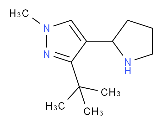 3-tert-butyl-1-methyl-4-(pyrrolidin-2-yl)-1H-pyrazole