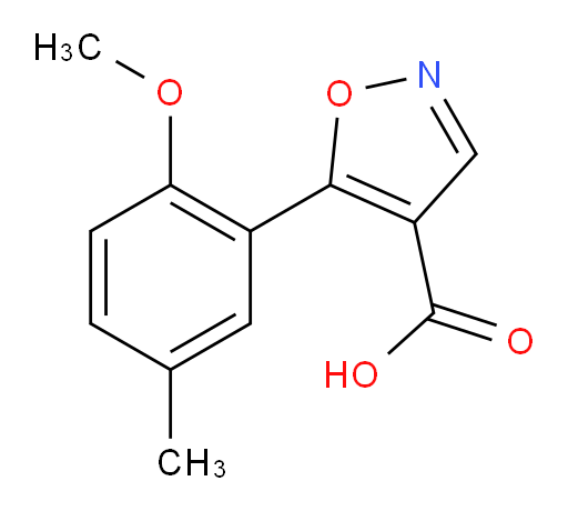 5-(2-methoxy-5-methylphenyl)-1,2-oxazole-4-carboxylic acid