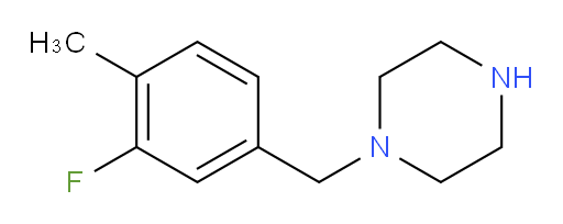 1-[(3-fluoro-4-methylphenyl)methyl]piperazine