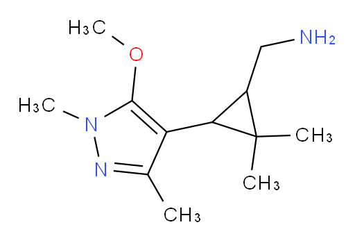 [3-(5-methoxy-1,3-dimethyl-1H-pyrazol-4-yl)-2,2-dimethylcyclopropyl]methanamine
