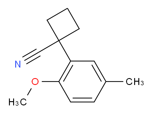 1-(2-methoxy-5-methylphenyl)cyclobutane-1-carbonitrile
