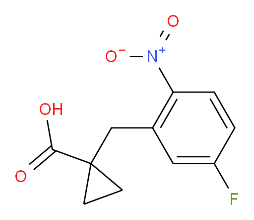 1-[(5-fluoro-2-nitrophenyl)methyl]cyclopropane-1-carboxylic acid