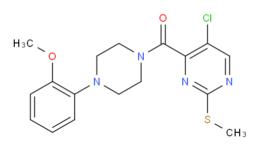 5-chloro-4-[4-(2-methoxyphenyl)piperazine-1-carbonyl]-2-(methylsulfanyl)pyrimidine