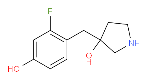 3-[(2-fluoro-4-hydroxyphenyl)methyl]pyrrolidin-3-ol