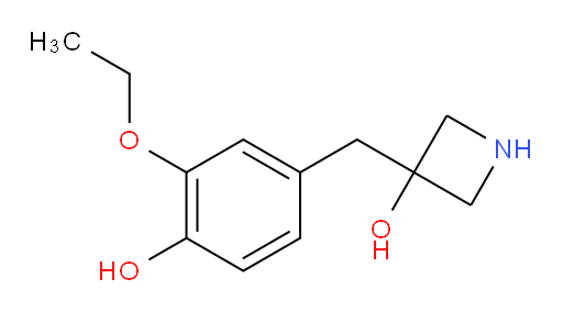 3-[(3-ethoxy-4-hydroxyphenyl)methyl]azetidin-3-ol