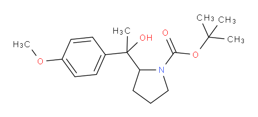 tert-butyl 2-[1-hydroxy-1-(4-methoxyphenyl)ethyl]pyrrolidine-1-carboxylate