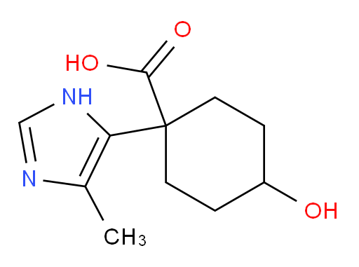 4-hydroxy-1-(4-methyl-1H-imidazol-5-yl)cyclohexane-1-carboxylic acid