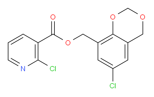 (6-chloro-2,4-dihydro-1,3-benzodioxin-8-yl)methyl 2-chloropyridine-3-carboxylate