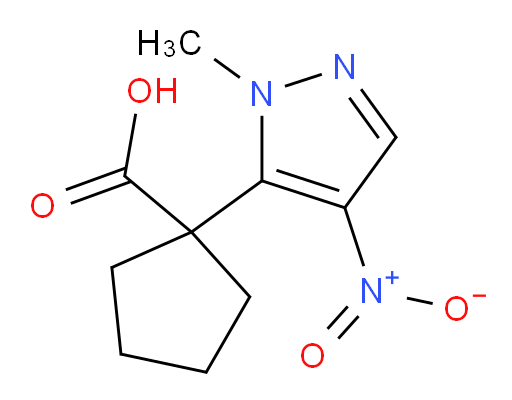 1-(1-methyl-4-nitro-1H-pyrazol-5-yl)cyclopentane-1-carboxylic acid