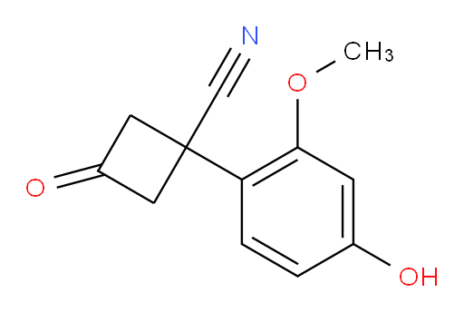1-(4-hydroxy-2-methoxyphenyl)-3-oxocyclobutane-1-carbonitrile