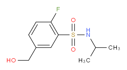 2-fluoro-5-(hydroxymethyl)-N-(propan-2-yl)benzene-1-sulfonamide