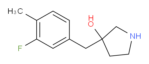 3-[(3-fluoro-4-methylphenyl)methyl]pyrrolidin-3-ol