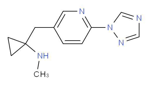 N-methyl-1-{[6-(1H-1,2,4-triazol-1-yl)pyridin-3-yl]methyl}cyclopropan-1-amine
