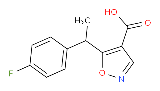 5-[1-(4-fluorophenyl)ethyl]-1,2-oxazole-4-carboxylic acid