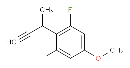 2-(but-3-yn-2-yl)-1,3-difluoro-5-methoxybenzene