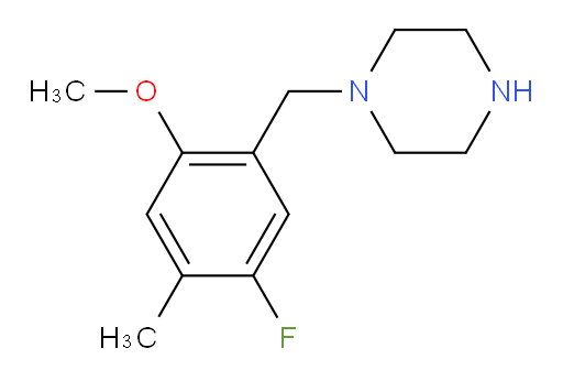 1-[(5-fluoro-2-methoxy-4-methylphenyl)methyl]piperazine