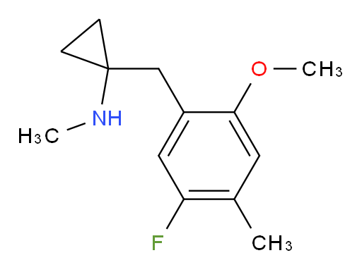 1-[(5-fluoro-2-methoxy-4-methylphenyl)methyl]-N-methylcyclopropan-1-amine