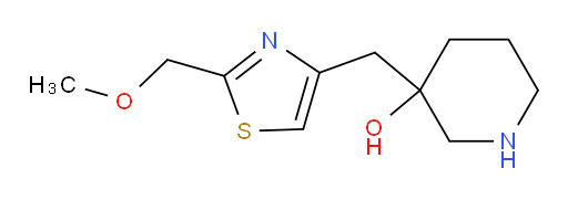 3-{[2-(methoxymethyl)-1,3-thiazol-4-yl]methyl}piperidin-3-ol