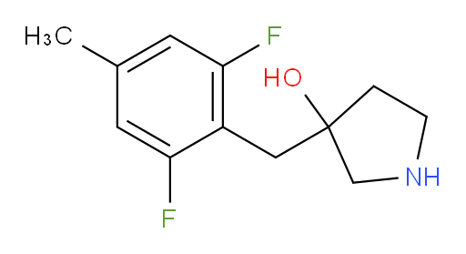 3-[(2,6-difluoro-4-methylphenyl)methyl]pyrrolidin-3-ol