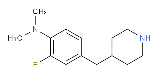 2-fluoro-N,N-dimethyl-4-[(piperidin-4-yl)methyl]aniline