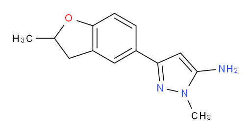 1-methyl-3-(2-methyl-2,3-dihydro-1-benzofuran-5-yl)-1H-pyrazol-5-amine
