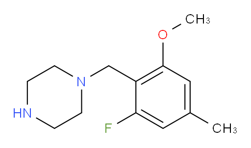 1-[(2-fluoro-6-methoxy-4-methylphenyl)methyl]piperazine