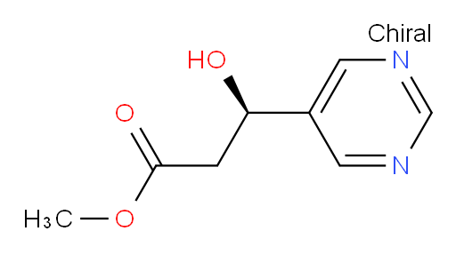 methyl (3R)-3-hydroxy-3-(pyrimidin-5-yl)propanoate