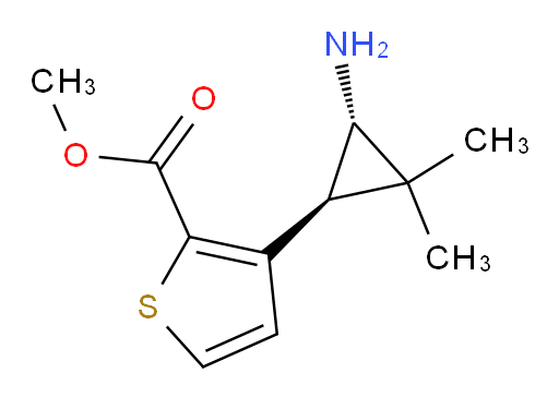rac-methyl 3-[(1R,3R)-3-amino-2,2-dimethylcyclopropyl]thiophene-2-carboxylate