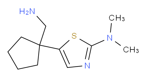 5-[1-(aminomethyl)cyclopentyl]-N,N-dimethyl-1,3-thiazol-2-amine