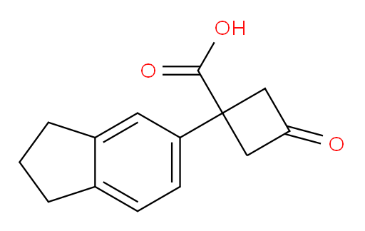 1-(2,3-dihydro-1H-inden-5-yl)-3-oxocyclobutane-1-carboxylic acid