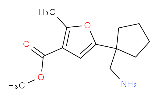 methyl 5-[1-(aminomethyl)cyclopentyl]-2-methylfuran-3-carboxylate