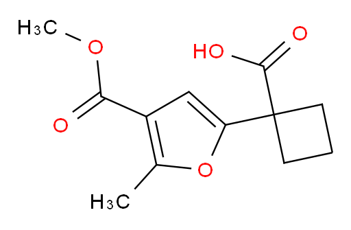 1-[4-(methoxycarbonyl)-5-methylfuran-2-yl]cyclobutane-1-carboxylic acid