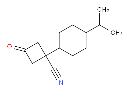 3-oxo-1-[4-(propan-2-yl)cyclohexyl]cyclobutane-1-carbonitrile