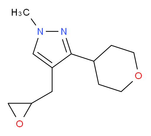 1-methyl-3-(oxan-4-yl)-4-[(oxiran-2-yl)methyl]-1H-pyrazole