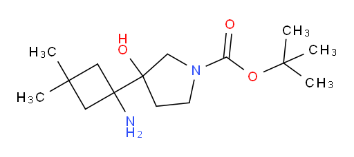 tert-butyl 3-(1-amino-3,3-dimethylcyclobutyl)-3-hydroxypyrrolidine-1-carboxylate