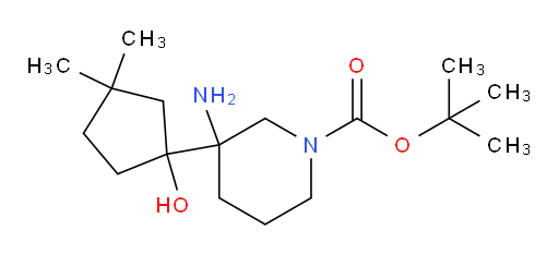 tert-butyl 3-amino-3-(1-hydroxy-3,3-dimethylcyclopentyl)piperidine-1-carboxylate