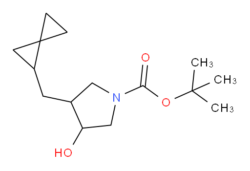 tert-butyl 3-hydroxy-4-({spiro[2.2]pentan-1-yl}methyl)pyrrolidine-1-carboxylate