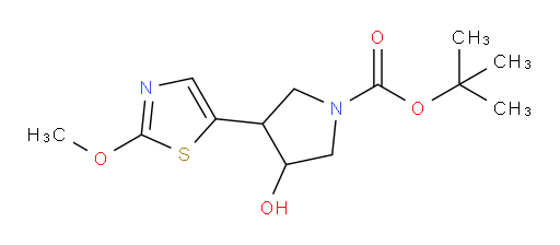 tert-butyl 3-hydroxy-4-(2-methoxy-1,3-thiazol-5-yl)pyrrolidine-1-carboxylate