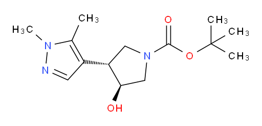 rac-tert-butyl (3R,4S)-3-(1,5-dimethyl-1H-pyrazol-4-yl)-4-hydroxypyrrolidine-1-carboxylate