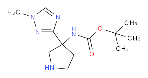 tert-butyl N-[3-(1-methyl-1H-1,2,4-triazol-3-yl)pyrrolidin-3-yl]carbamate