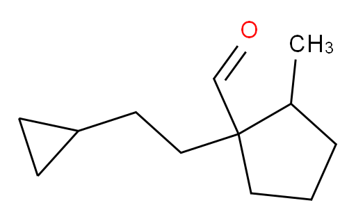 1-(2-cyclopropylethyl)-2-methylcyclopentane-1-carbaldehyde
