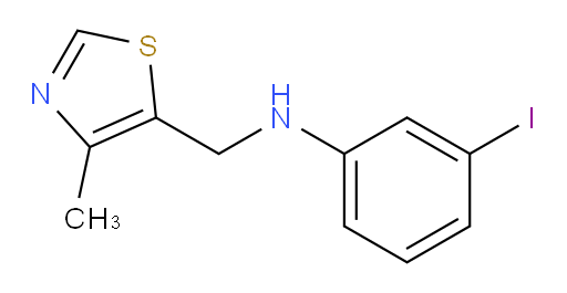 3-iodo-N-[(4-methyl-1,3-thiazol-5-yl)methyl]aniline