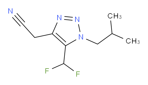 2-[5-(difluoromethyl)-1-(2-methylpropyl)-1H-1,2,3-triazol-4-yl]acetonitrile