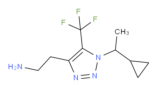 2-[1-(1-cyclopropylethyl)-5-(trifluoromethyl)-1H-1,2,3-triazol-4-yl]ethan-1-amine