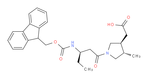 2-[(3RS,4RS)-1-[(3R)-3-({[(9H-fluoren-9-yl)methoxy]carbonyl}amino)pentanoyl]-4-methylpyrrolidin-3-yl]acetic acid
