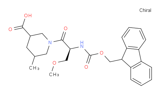 1-[(2S)-2-({[(9H-fluoren-9-yl)methoxy]carbonyl}amino)-3-methoxypropanoyl]-5-methylpiperidine-3-carboxylic acid