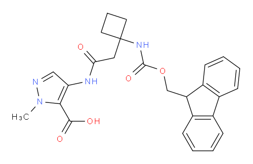 4-{2-[1-({[(9H-fluoren-9-yl)methoxy]carbonyl}amino)cyclobutyl]acetamido}-1-methyl-1H-pyrazole-5-carboxylic acid