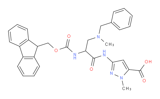 3-{3-[benzyl(methyl)amino]-2-({[(9H-fluoren-9-yl)methoxy]carbonyl}amino)propanamido}-1-methyl-1H-pyrazole-5-carboxylic acid