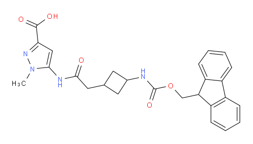 5-{2-[3-({[(9H-fluoren-9-yl)methoxy]carbonyl}amino)cyclobutyl]acetamido}-1-methyl-1H-pyrazole-3-carboxylic acid